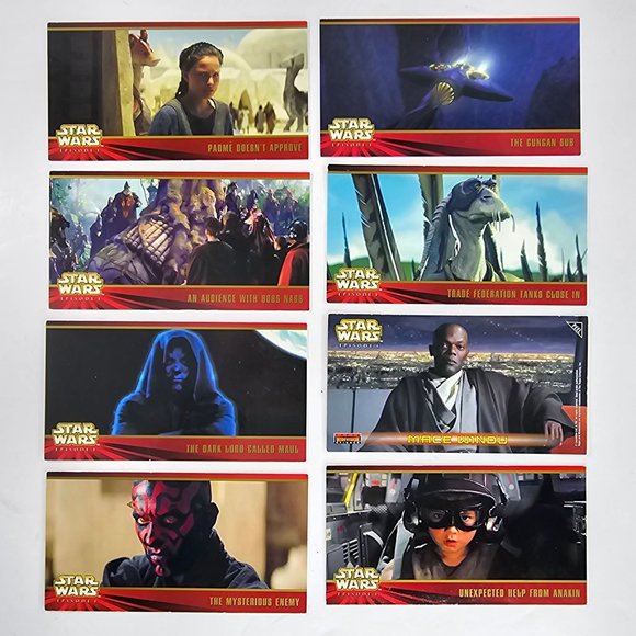 Topps Widevision Star Wars Episode I Trading Cards Lot 8 Cards - Picture 1 of 9